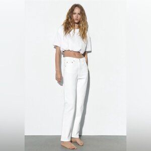 Zara cream workout shirt